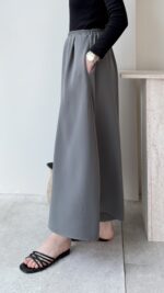 Etekli Pantalon-Gri - Görsel 2