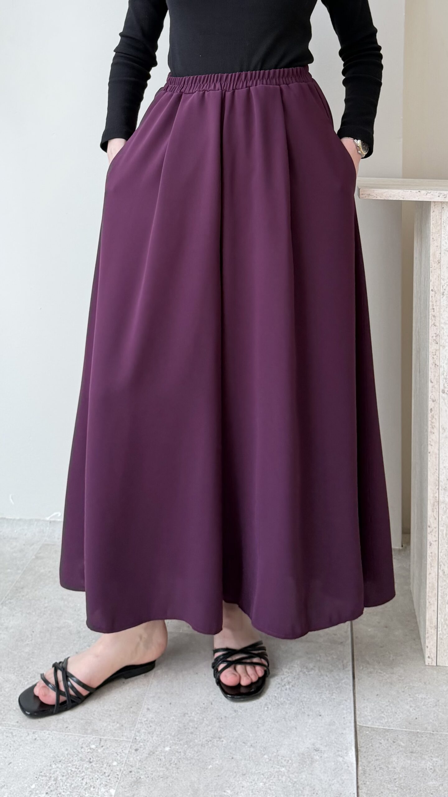 1778749531_0_6a05905b9caec.jpeg Etekli Pantalon - Mürdüm - Görsel 1