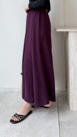 Etekli Pantalon - Mürdüm - Görsel 2
