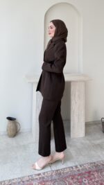 Polya Blazer Takım – Kahve - Görsel 2