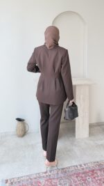 Polya Blazer Takım – Kahve - Görsel 3