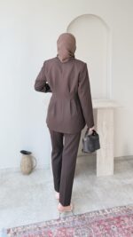 Polya Blazer Takım – Kahve - Görsel 3