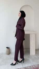 Polya Blazer Takım - Mürdüm - Görsel 2