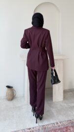 Polya Blazer Takım - Mürdüm - Görsel 3