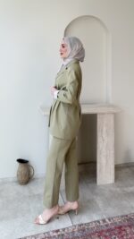 Polya Blazer Takım-Yeşil - Görsel 2