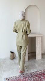 Polya Blazer Takım-Yeşil - Görsel 3