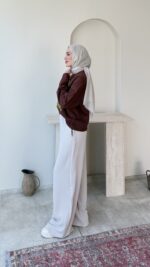 Selin Baskılı Sweat-Kahve - Görsel 2