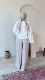 Selin Baskılı Sweat-Beyaz - Görsel 3