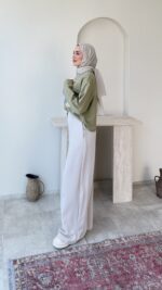 Nilü Baskılı Sweat-Yeşil - Görsel 2