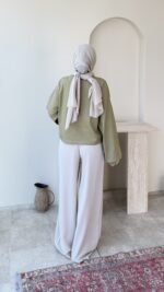 Nilü Baskılı Sweat-Yeşil - Görsel 3
