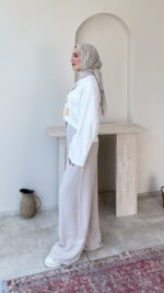 Nilü Baskılı Sweat-Beyaz - Görsel 2
