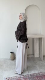 Safir Bürümcük Kimono-Kahve - Görsel 2