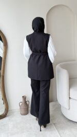 Penta Blazer Yelekli Takım – Siyah - Görsel 3