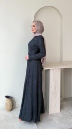 Yelda Elbise-Antrasit - Görsel 2