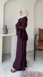 Hazel Bağlamalı Takım-Mürdüm - Görsel 2