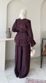Hazel Bağlamalı Takım-Mürdüm - Görsel 3