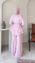 Hazel Bağlamalı Takım-Pembe - Görsel 3