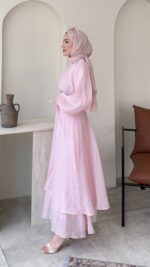 Şimal Bağlama Detaylı Takım-Pembe - Görsel 2