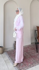 Vaha Fırfırlı Takım-Pembe - Görsel 2