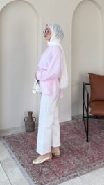 Sahra Jakar Gömlek-Pembe - Görsel 2