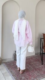 Sahra Jakar Gömlek-Pembe - Görsel 3