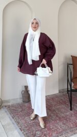 Sahra Jakar Gömlek-Mürdüm