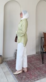 Sahra Jakar Gömlek-Yeşil - Görsel 2