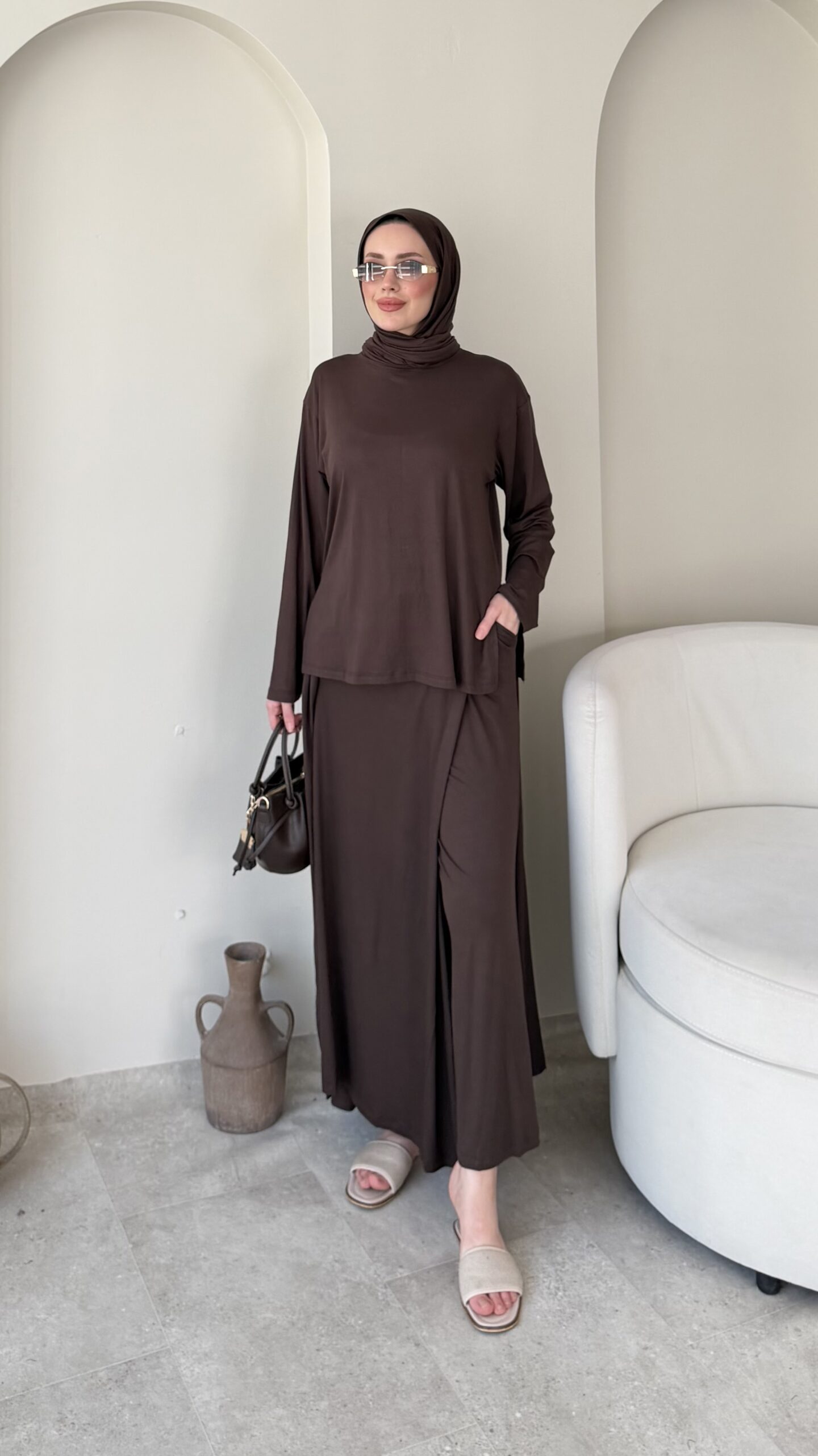 1781290285_0_6a2c552df055c.jpeg Ayda Takım-Kahve - Görsel 1