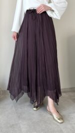 Zerya Şifon Etek-Mürdüm