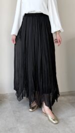 Zerya Şifon Etek-Siyah