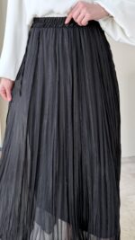 Zerya Şifon Etek-Siyah - Görsel 4