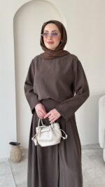 Lidya Tensel Takım-Kahve - Görsel 5