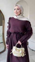 Belis Elbise-Mürdüm - Görsel 4