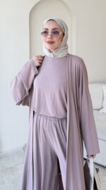Aysu Üçlü Basic Takım-Gül Kurusu - Görsel 4