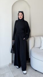 Aysu Üçlü Basic Takım-Siyah