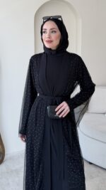 Radi Taşlı Abaya - Görsel 4