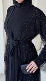 Radi Taşlı Abaya - Görsel 5