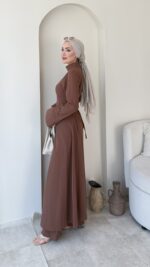 Lorea Keten Takım-Kahve - Görsel 2