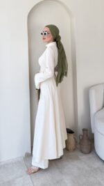 Lorea Keten Takım-Ekru - Görsel 2