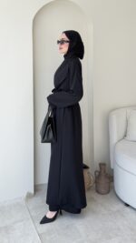 Visan Abaya Takım-Siyah - Görsel 2