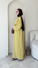 Visan Abaya Takım-Yeşil - Görsel 2