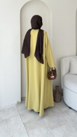 Visan Abaya Takım-Yeşil - Görsel 3