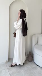 Visan Abaya Takım-Ekru ( Ön Sipariştir) - Görsel 2
