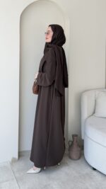 Visan Abaya Takım-Kahve ( Ön Sipariştir) - Görsel 2