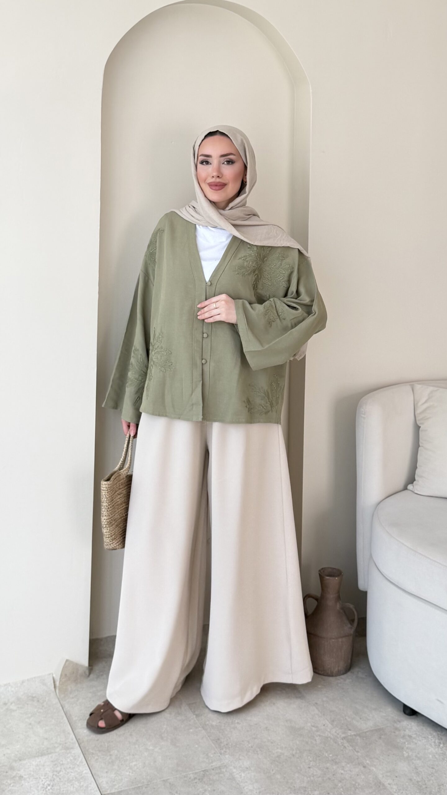 1783112669_0_6a4823ddbe2ba.jpeg Meray Kimono-Yeşil - Görsel 1