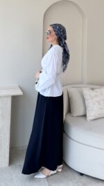 Rukla Simetrik Gömlek-Beyaz - Görsel 2